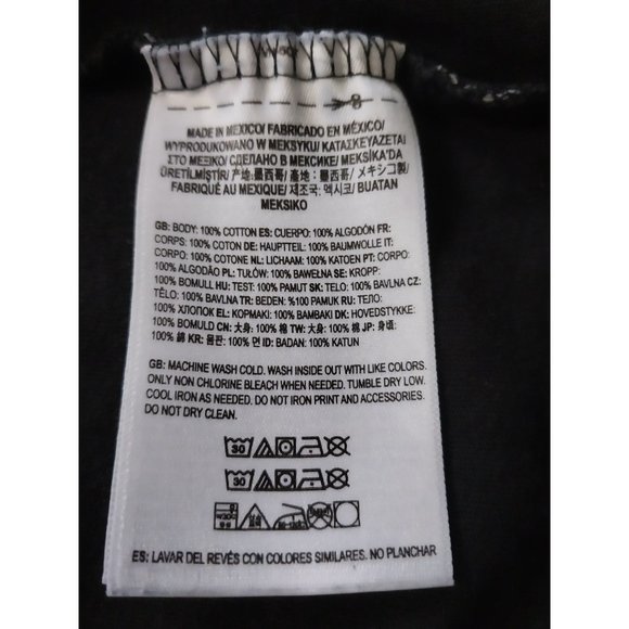 Van's OTW Black Short Sleeve Spell out T Shirt Women's Sz M - Picture 5 of 9